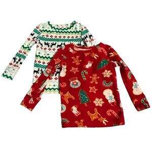 Cat and Jack Size 2T Christmas Soft Long Sleeve Shirts - Lot Of 2